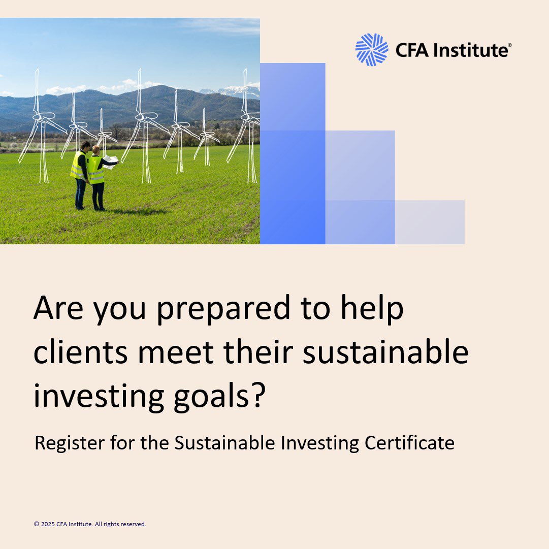 Starting April 8, 2025, the Certificate in ESG Investing will officially be renamed the Sustainable Investing Certificate. A new name that reflects the future of responsible investing! 🌍💡 #SustainableInvesting #ESG #FinanceForGood