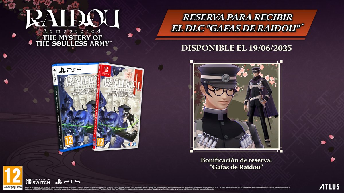 ¡RAIDOU Remastered: The Mystery of the Soulless Army llegará en físico para PS5 y Switch el 19 de junio de este año!

¡Ponte en la piel del detective Raidou Kuzunoha a y trabaja con tus demonios aliados para desentrañar un gran misterio! 🔎

¡Con textos en 🇪🇸!
#raidoukuzunoha