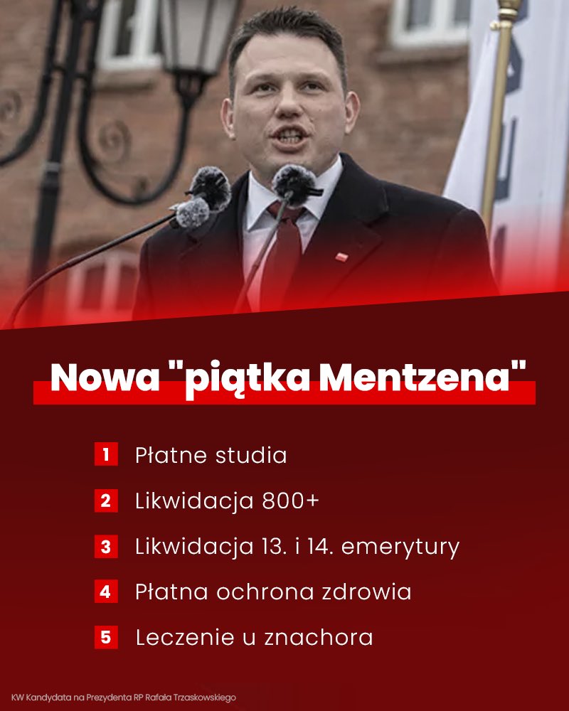 Miał być zdrowy rozsądek, a wyszedł Korwin na hulajnodze. Poznajcie nową “piątkę Mentzena”❗️

#Nowa5Mentzena