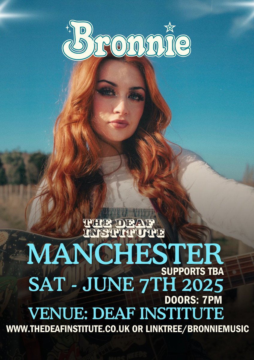 BRONNIE (@bronniemusic) on Twitter photo 🩵🧡MANCHESTER🧡🩵
We’re back and celebrating with you all June 7th at <a href="/DeafInstitute/">The Deaf Institute</a> ! Get ready for throwbacks & unreleased album 2 songs!
tickettailor.com/events/bronnie… 🩵🧡MANCHESTER🧡🩵
We’re back and celebrating with you all June 7th at <a href="/DeafInstitute/">The Deaf Institute</a> ! Get ready for throwbacks & unreleased album 2 songs!
tickettailor.com/events/bronnie…