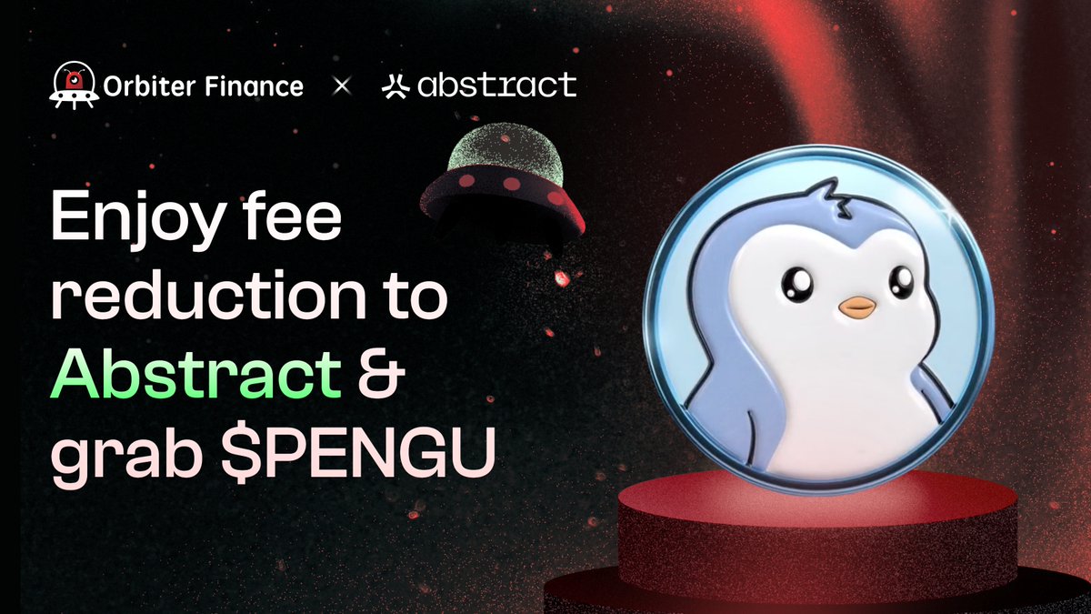 Abstract Ecosystem Alert 🐧  

Bridge 1 TX to Abstract &amp; unlock your chance to claim $PENGU daily  

1️⃣ Every wallet gets 1 daily spin for $PENGU — FCFS
2️⃣ Rewards refresh every 24h ⏰ Claim before reset 

Start bridging &amp; spinning NOW: orbiter.finance/en/quests/16 

Let’s grow the