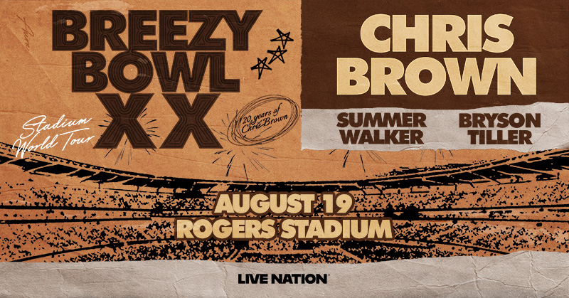 RogersStadium (@rogers_stadium) on Twitter photo JUST ANNOUNCED 🔥 <a href="/chrisbrown/">Chris Brown</a> is bringing BREEZY BOWL XX to our stage on August 19 with <a href="/IAMSUMMERWALKER/">SUMMER WALKER</a> and <a href="/brysontiller/">tiller</a>. Tickets go on sale on April 3rd at 10am.
Sign up now for Artist Presale Access at chrisbrownworld.com JUST ANNOUNCED 🔥 <a href="/chrisbrown/">Chris Brown</a> is bringing BREEZY BOWL XX to our stage on August 19 with <a href="/IAMSUMMERWALKER/">SUMMER WALKER</a> and <a href="/brysontiller/">tiller</a>. Tickets go on sale on April 3rd at 10am.
Sign up now for Artist Presale Access at chrisbrownworld.com
