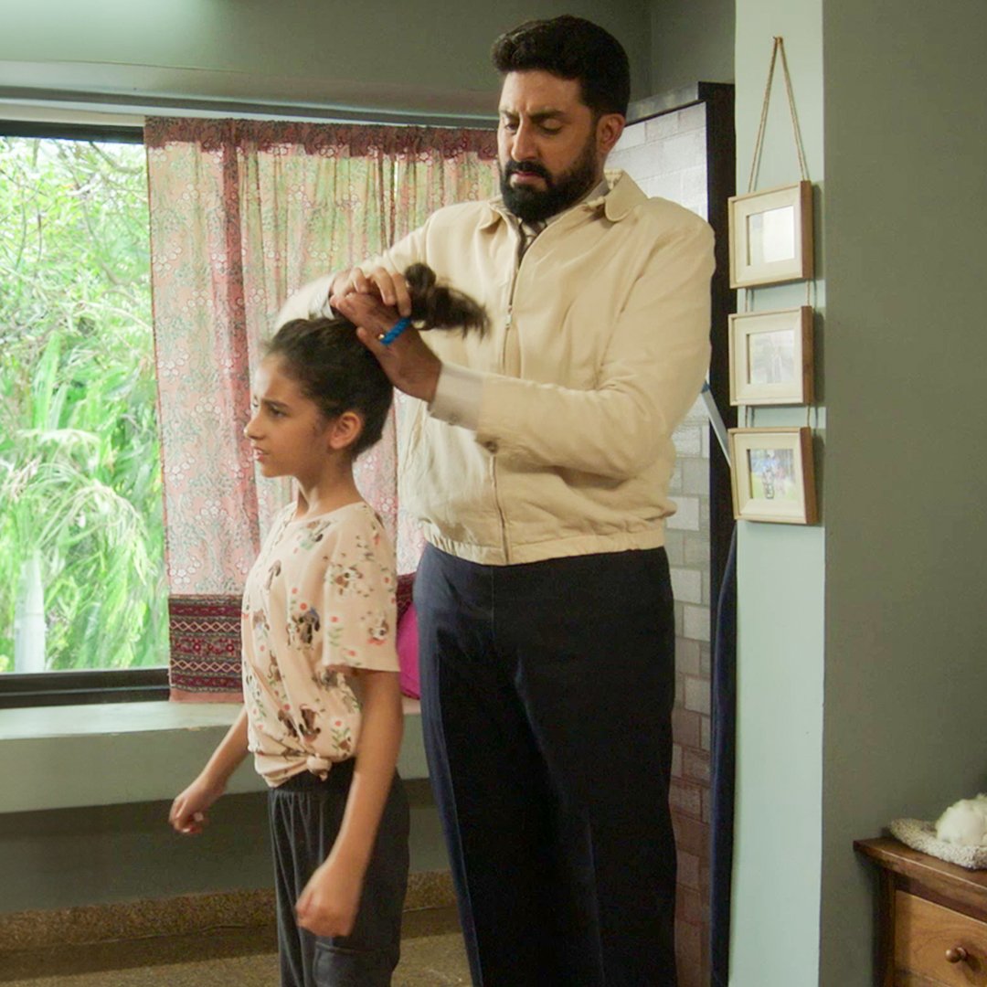 If warmth had a picture, this would be it. Shiv &amp; Dhara’s bond is the kind of love that stays with you, just like your favorite childhood memory. Joining the Ghibli trend because some moments deserve to be framed forever. Watch this beautiful journey in #BeHappy On Prime Now! ❤️