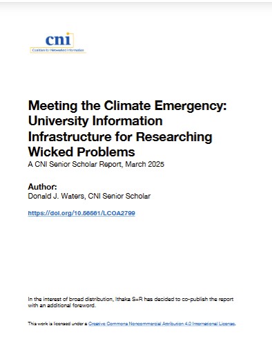 Monica Morrison, Ph.D (@monicamorrisong) on Twitter photo A call for university libraries to better support climate change research by "broadening
disciplinary range, deepening public engagement, and extending analytical capabilities" of research centres and institutes capabilitiescni.org/wp-content/upl⦠<a href="/cni_org/">Coalition for Networked Information</a> A call for university libraries to better support climate change research by "broadening
disciplinary range, deepening public engagement, and extending analytical capabilities" of research centres and institutes capabilitiescni.org/wp-content/upl⦠<a href="/cni_org/">Coalition for Networked Information</a>
