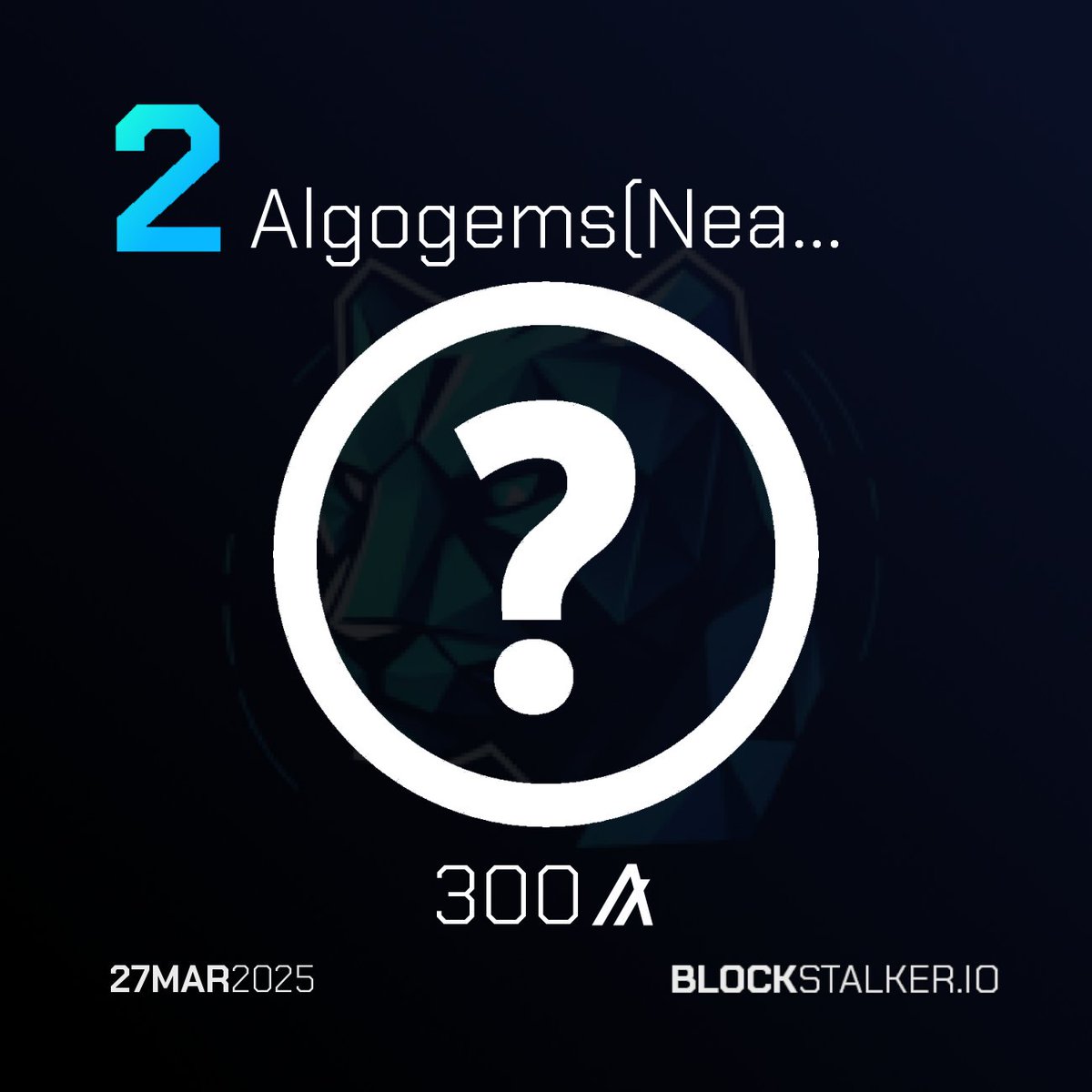BlockStalkerBot's tweet image. BlockStalker.IO Daily Digest
Top 3 NFT Sales 🖼️
└ 🥇 Mostly Frens #0886
└ 🥈 Algogems(Neapolitan)
└ 🥉 CGF #1653