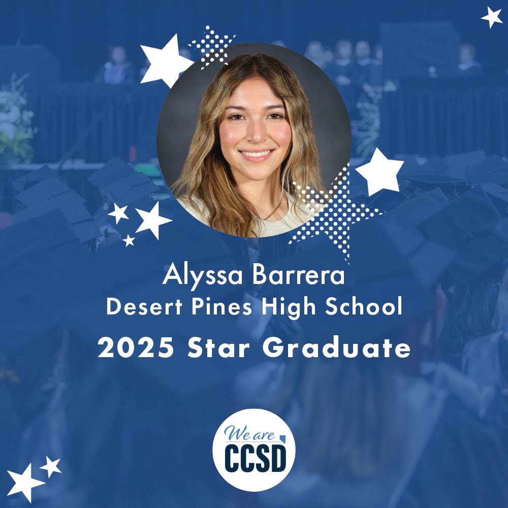 Here's <a href="/dpmagnet/">Desert Pines Magnet</a> Star Graduate Alyssa Barrera. ⭐🎓

Barrera excels academically and is also a student-athlete as well as an active leader on campus. She plans to attend college to pursue a career as a dermatologist while also playing soccer.

Learn more: weareccsd.net/4iBhtuo
