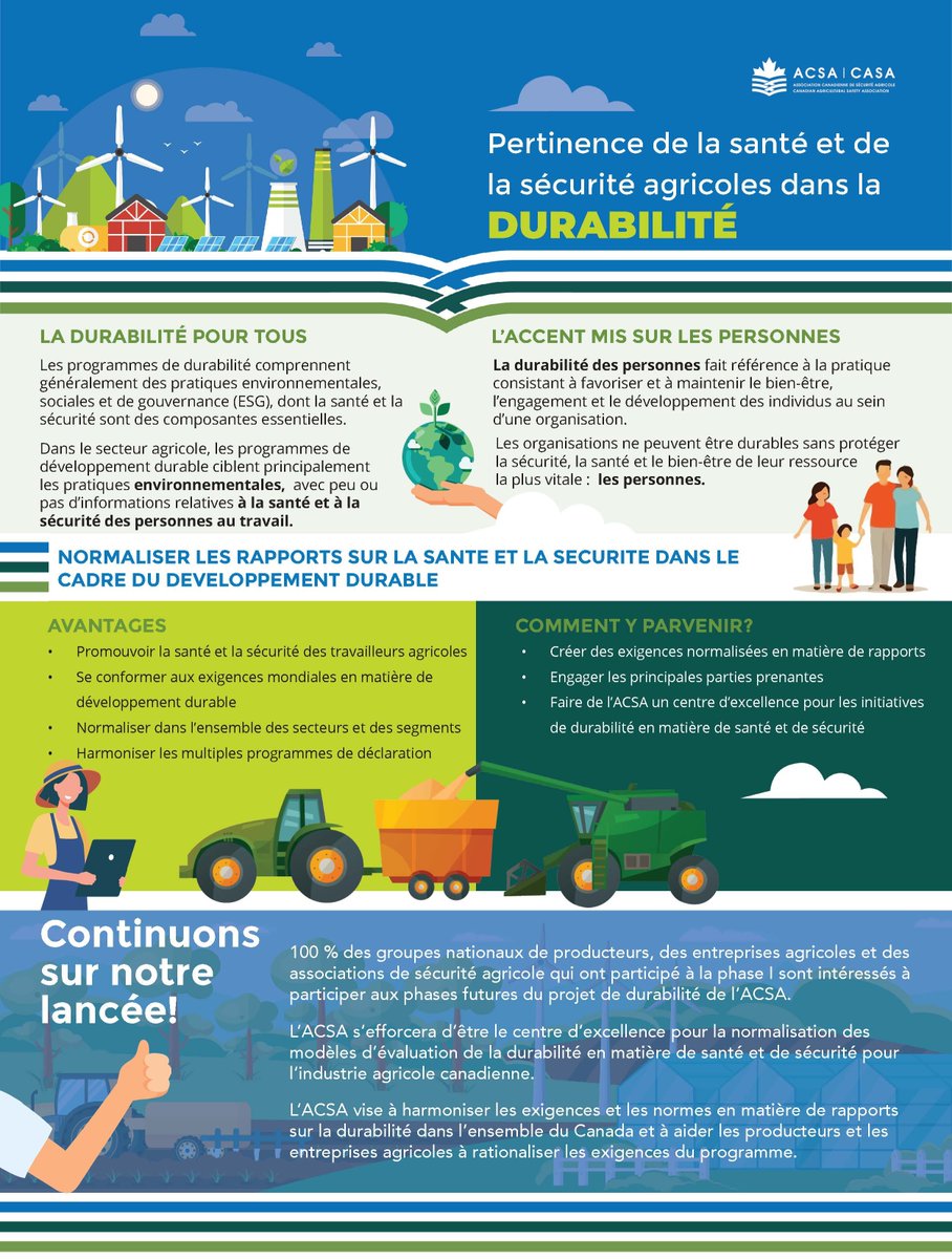 Lorsque nous parlons d'agriculture durable, il ne s'agit pas seulement d'environnement. Il s'agit aussi de sécurité et de bien-être. En savoir plus sur notre site Web : casa-acsa.ca/fr/ressources/… #agcandurable  #Durabilité  #agcandurable