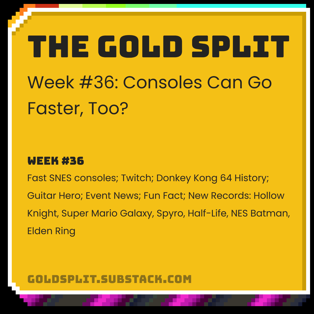 The Gold Split - A Speedrunning Newsletter tweet media