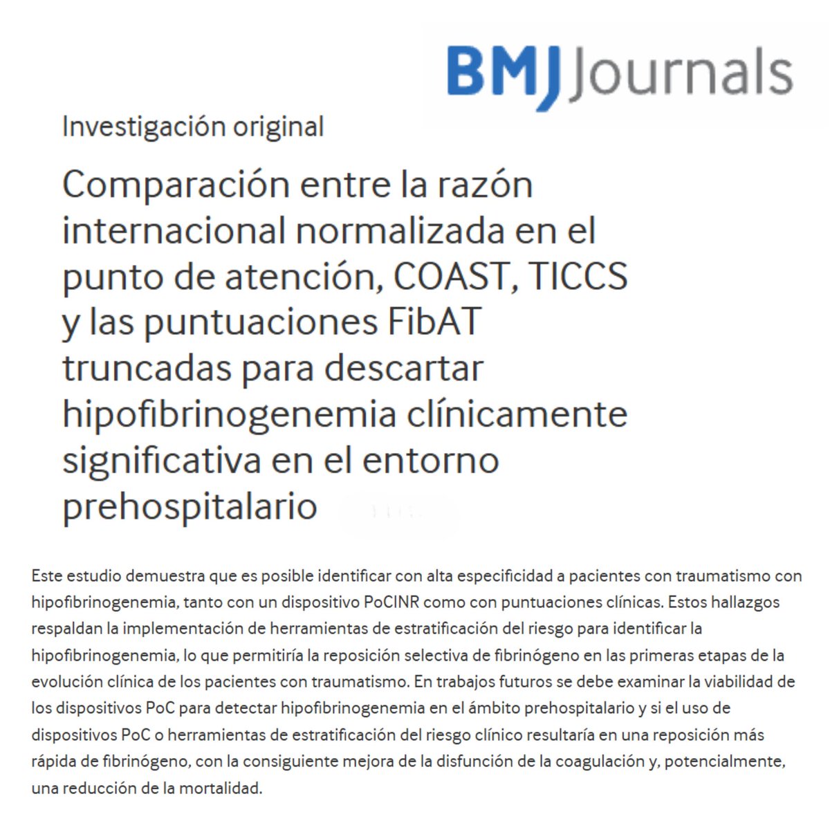 SIAPBMoficial's tweet photo. #Fibrinógeno #COAST #TICCS #FibAT #Hipofibrinogenemia #SaludSanguínea

Descarga PDF: https://t.co/hSs7qGSA5i https://t.co/uNUBv8ifNt