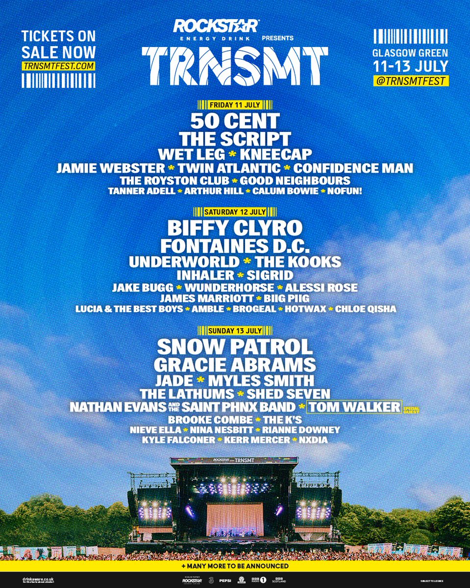 TRNSMT Festival (@trnsmtfest) on Twitter photo NEW ADDITIONS🔥
BRIT award winner and it girl of pop <a href="/jadethirlwall/">JADE</a> will be joining Sunday 13th July’s lineup, along with <a href="/nxdiamusic/">Nxdia</a> and BRIT Rising Star <a href="/MylesSmithUK/">M Y L E S S M I T H</a>
Joining the Saturday 12th July lineup is <a href="/hotwaxbandd/">HotWax</a> & <a href="/ChloeQisha/">Chloe Qisha</a> ✨
Tickets ~ trnsmtfest.com/tickets NEW ADDITIONS🔥
BRIT award winner and it girl of pop <a href="/jadethirlwall/">JADE</a> will be joining Sunday 13th July’s lineup, along with <a href="/nxdiamusic/">Nxdia</a> and BRIT Rising Star <a href="/MylesSmithUK/">M Y L E S S M I T H</a>
Joining the Saturday 12th July lineup is <a href="/hotwaxbandd/">HotWax</a> & <a href="/ChloeQisha/">Chloe Qisha</a> ✨
Tickets ~ trnsmtfest.com/tickets