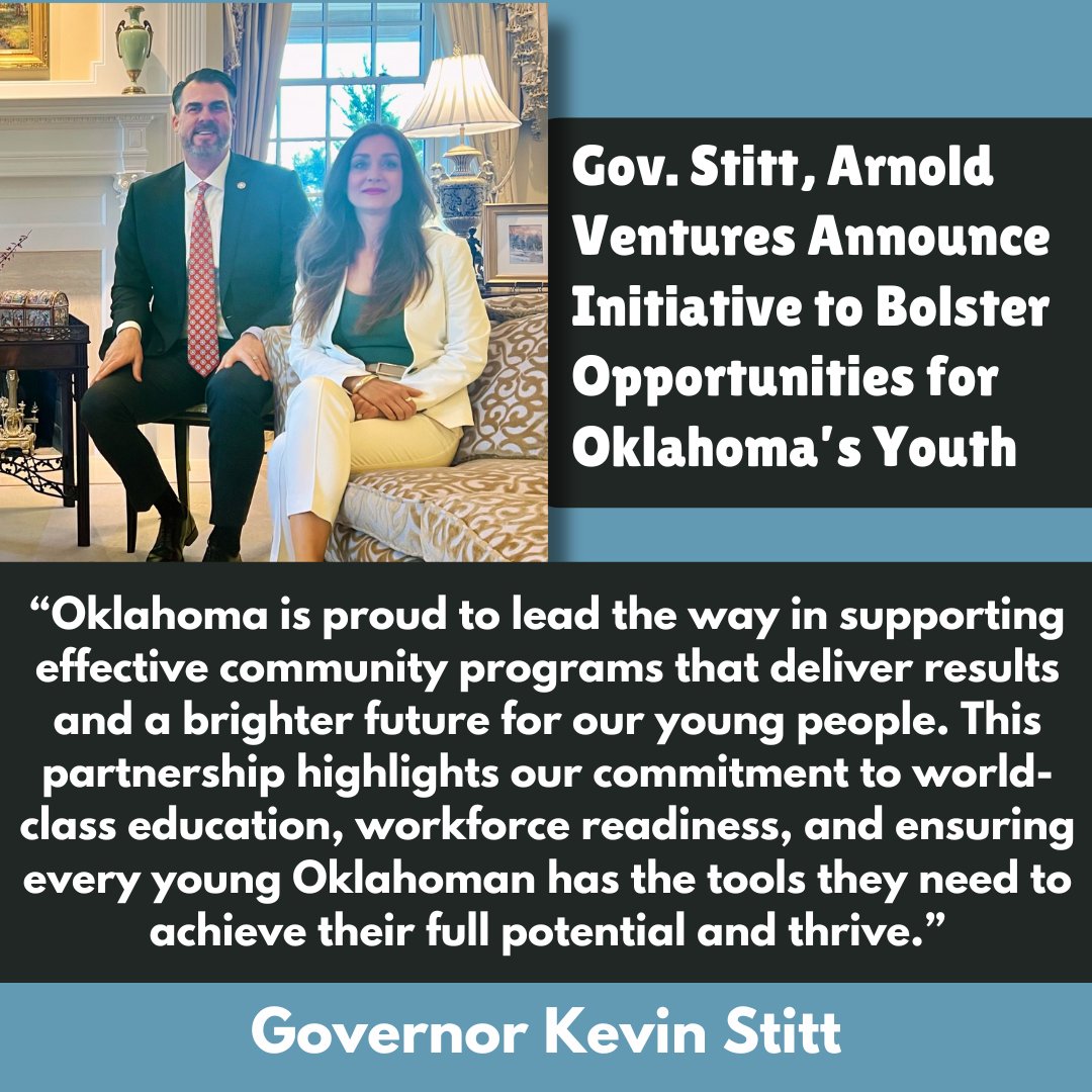 NGA (@natlgovsassoc) on Twitter photo Yesterday, <a href="/GovStitt/">Governor Kevin Stitt</a> and <a href="/Arnold_Ventures/">Arnold Ventures</a> announced new resources to fuel the 'Be A Neighbor' initiative to help create more opportunities and better outcomes for Oklahoma’s children and youth. Learn more: oklahoma.gov/governor/newsr… Yesterday, <a href="/GovStitt/">Governor Kevin Stitt</a> and <a href="/Arnold_Ventures/">Arnold Ventures</a> announced new resources to fuel the 'Be A Neighbor' initiative to help create more opportunities and better outcomes for Oklahoma’s children and youth. Learn more: oklahoma.gov/governor/newsr…