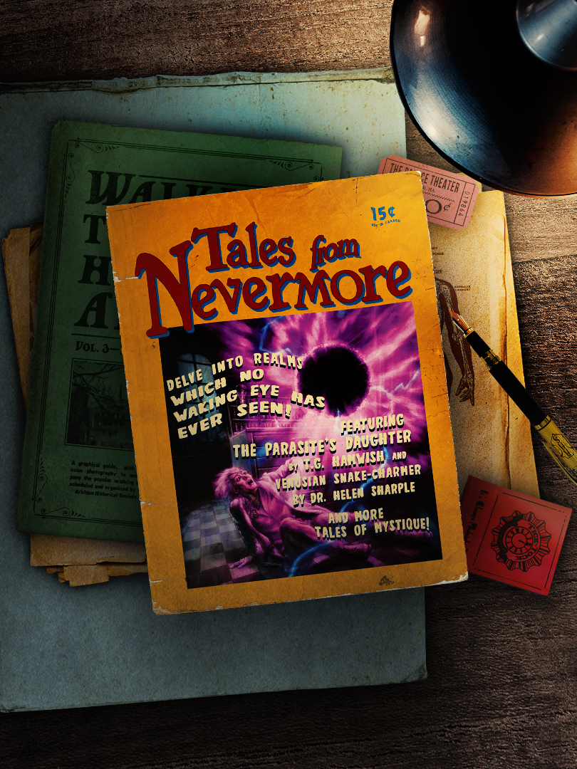 Residents of Arkham will be well familiar with Tales from Nevermore. Now you can read its tales for yourself on ArkhamHorror.com…

Read "Lovelorn" by <a href="/author_cariz/">Cari Z</a> now.

arkhamhorror.com/news/introduci…