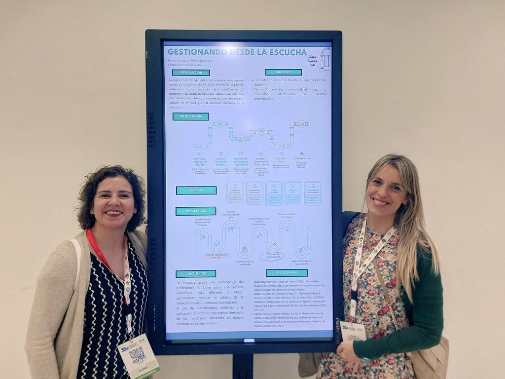 🔉" Gestionando desde la Escucha", un modelo de gestión diferente, centrado en el paciente y el profesional de salud en el 35 Congreso de la Asociación Nacional de Directivos de Enfermería <a href="/alicipr/">Alicia</a>
<a href="/NataliaGar19133/">NataliaGSan</a>

#35ANDE