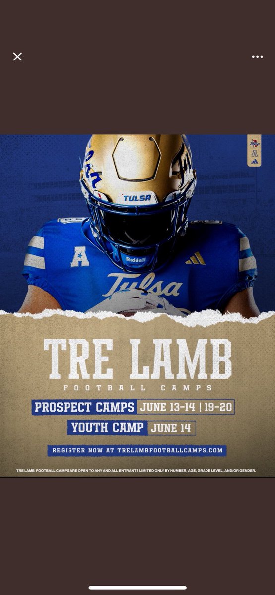 Brayden Offner (@brayden_off4) on Twitter photo Thank you for the opportunity to attend the <a href="/TulsaFootball/">Tulsa Football</a> prospects camp on June 19th. Thank you for the invite <a href="/AndrewLee_CFB/">Andrew Lee</a>
<a href="/Coach_Nanny/">Shay Nanny</a> <a href="/toddrodgers13/">Todd Rodgers</a> <a href="/TXCoachGregory/">Jake Gregory</a> <a href="/foster_sawyer/">Foster Sawyer</a> Thank you for the opportunity to attend the <a href="/TulsaFootball/">Tulsa Football</a> prospects camp on June 19th. Thank you for the invite <a href="/AndrewLee_CFB/">Andrew Lee</a>
<a href="/Coach_Nanny/">Shay Nanny</a> <a href="/toddrodgers13/">Todd Rodgers</a> <a href="/TXCoachGregory/">Jake Gregory</a> <a href="/foster_sawyer/">Foster Sawyer</a>