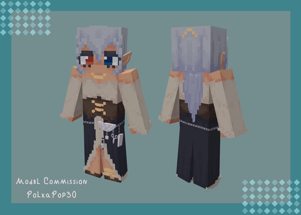 PolkaPop30's tweet image. Customizable Player Model #Vgen Commission!

#minecraftskin #PolkaCPMModels #commission