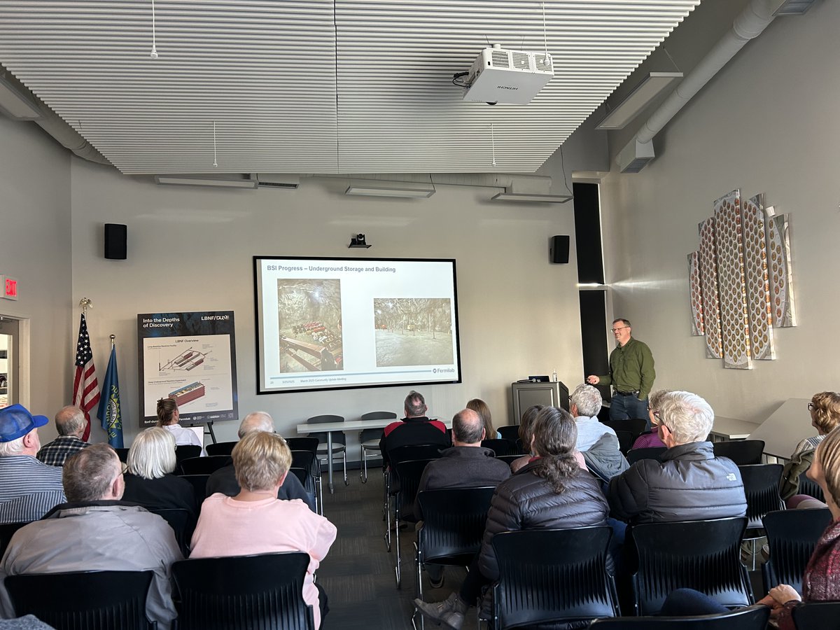 LBNF (@lbnfacility) on Twitter photo Thank you to everyone who came to our <a href="/Fermilab/">Fermilab</a> Project Update Meeting this week for #DUNEscience! For more information, please visit our website here: lbnf-dune.fnal.gov
Thank you to <a href="/SanfordLab/">SanfordLab</a> Homestake Visitor Center for hosting this meeting!
<a href="/LeadChamber/">Lead Chamber</a> <a href="/DUNEScience/">Deep Underground Neutrino Experiment</a> Thank you to everyone who came to our <a href="/Fermilab/">Fermilab</a> Project Update Meeting this week for #DUNEscience! For more information, please visit our website here: lbnf-dune.fnal.gov
Thank you to <a href="/SanfordLab/">SanfordLab</a> Homestake Visitor Center for hosting this meeting!
<a href="/LeadChamber/">Lead Chamber</a> <a href="/DUNEScience/">Deep Underground Neutrino Experiment</a>