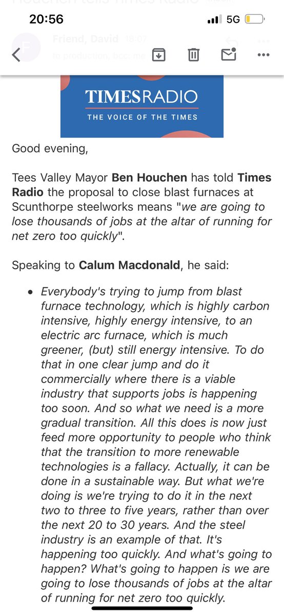 Kate Ferguson (@kateferguson4) on Twitter photo Ben Houchen says Britain will lose “thousands of jobs at the altar of net zero” Ben Houchen says Britain will lose “thousands of jobs at the altar of net zero”
