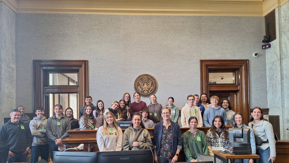 USCOURTSMTX's tweet image. University of Montana – Western Business Law class visit to the Mike Mansfield Courthouse.