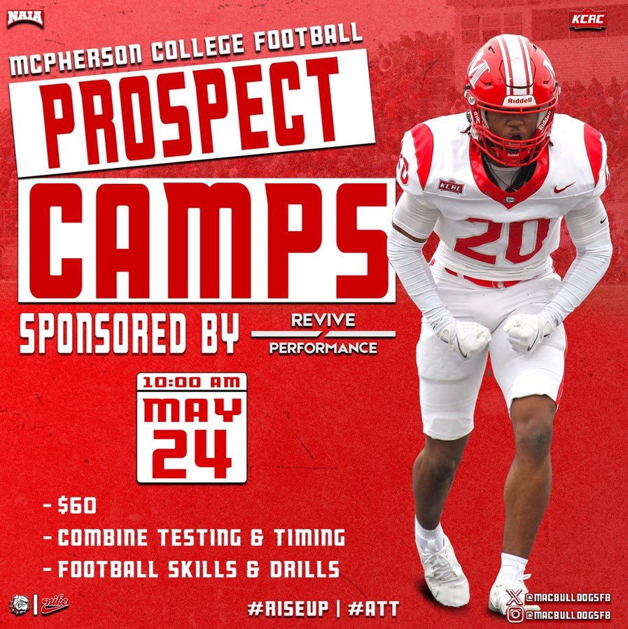 Thank you <a href="/MACBulldogsFB/">McPherson Football</a> for the camp invite 🙏