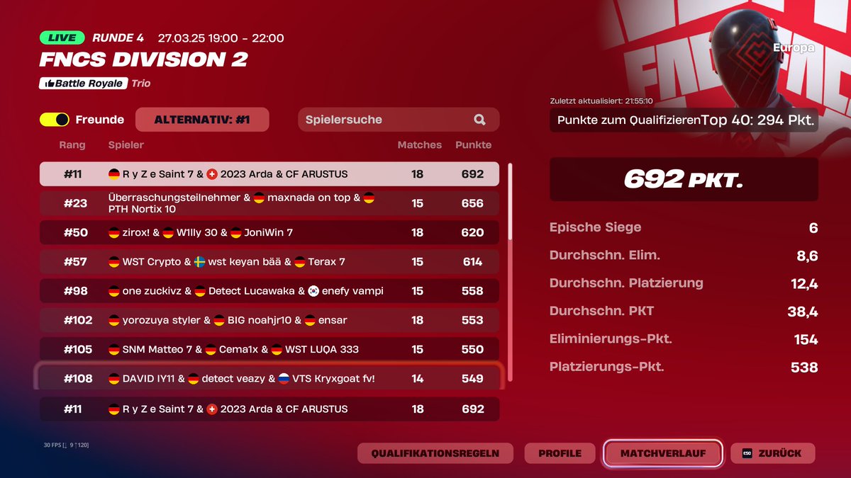 Qualed div 1 (fast noch gechocked)