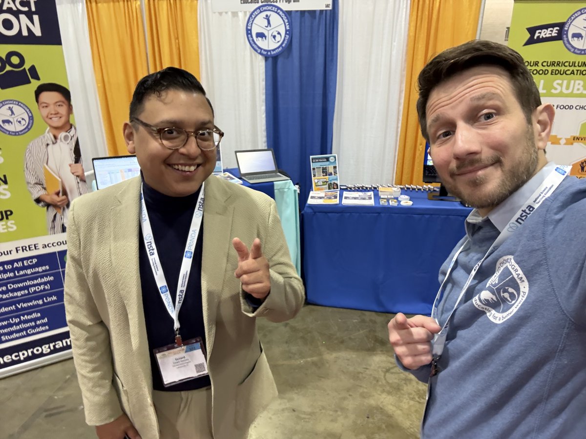 Say hello to Dan, our Senior Manager of Curriculum Development, and Gerard, our Customer Relations Manager! These two are shaking hands at the <a href="/NSTA/">National Science Teaching Association</a> Conference in #Philadelphia, sharing our game-changing Food #Education with educators. 🤝 

Learn more: learnecprogram.org