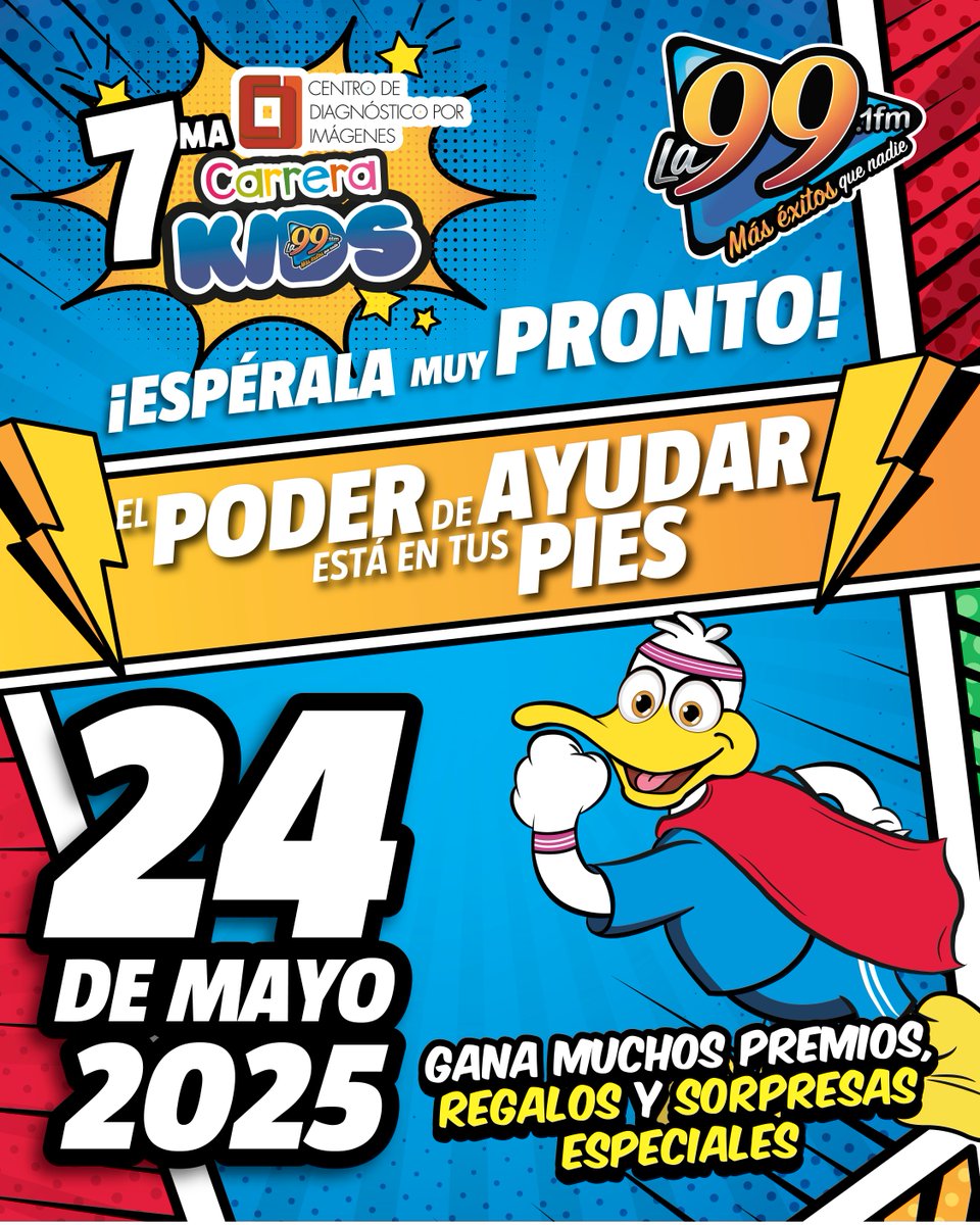 DiariodeMorelos's tweet photo. 🦸♂️🏃♀️ ¡Atención, pequeños héroes! 🚨
La 7ma Carrera Kids 99 y CDI 2025 está por llegar. 💥 Este 24 de mayo prepárate para correr la gran misión. El poder de ayudar está en tus pies. ⚡
¡Muy pronto recibe más información!
#CarreraKids99CDI #La99 #CarreraKids2025 CDI Morelos https://t.co/CNEA7frmKU