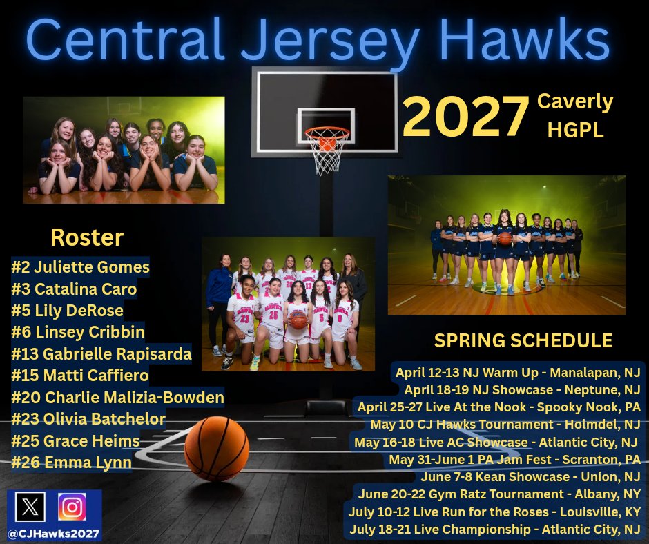 Mark your calendars for a fantastic spring! We kick off our season on April 12 🏀💙🤍