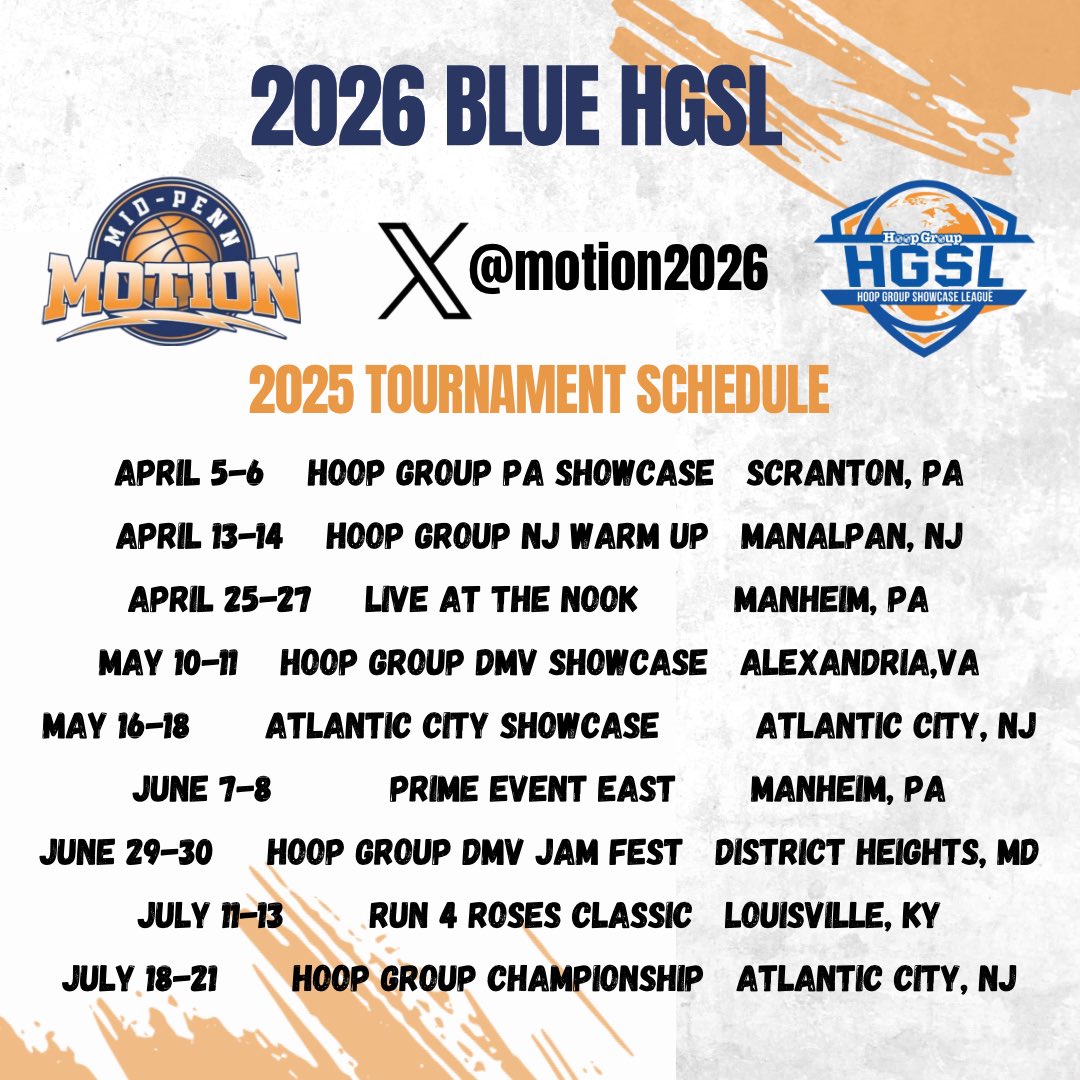 Here’s our 2025 Tournament Schedule