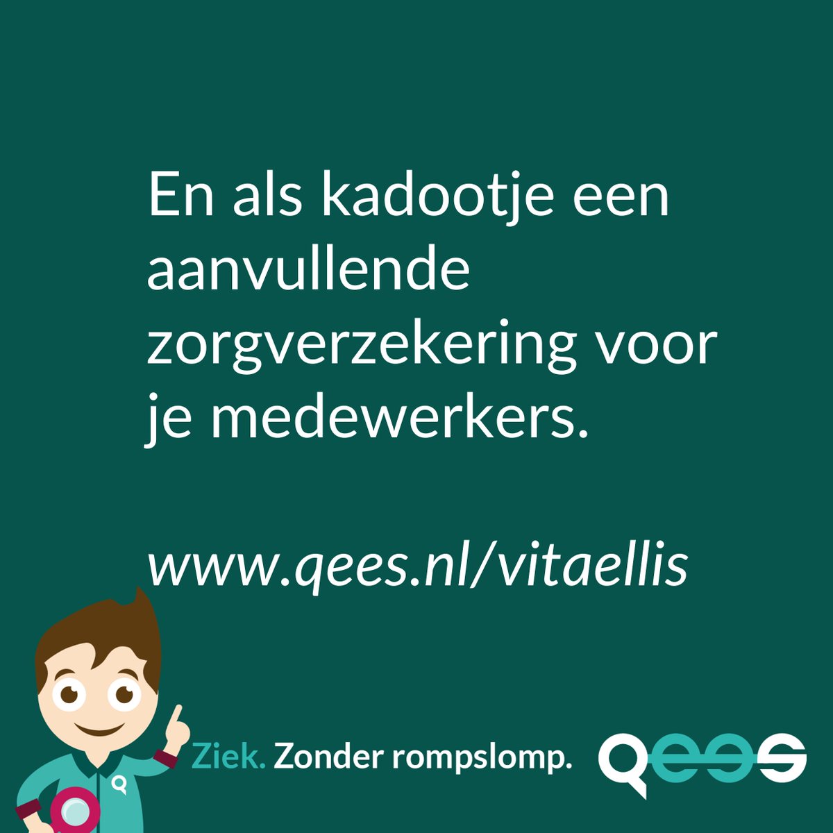 Korting als je aan preventie doet? En je medewerkers een gratis aanvullende zorgverzekering. Dat klinkt goed. Nietwaar? Zeker als we vertellen dat -in dit geval- preventie je ook echt helpt het verzuim in je onderneming te verminderen. 

Meer weten? qees.nl/vitaellis