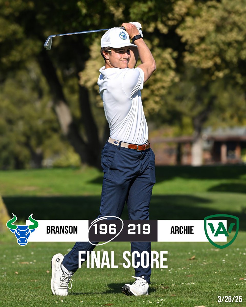 Boys Varsity Golf final yesterday vs. Archie!