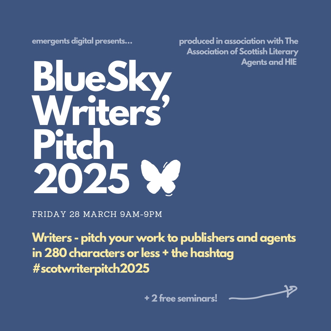 Not on here much but feel I should mention that I am participating in a BlueSky Writers' Pitch thingy for Scottish authors/authors based in Scotland tomorrow. I'll be dipping in and out of #scotwriterpitch2025, requesting things that sound too up my street to miss!