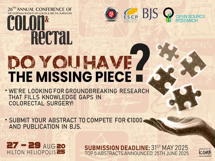 Opportunity for #Researchers in the Middle East

#Researchers are invited to present high-quality studies 

Accepted abstracts will be published in #BJS

The winning abstract may be further developed into full research #project for BJS publications.

Do not miss this opportunity
