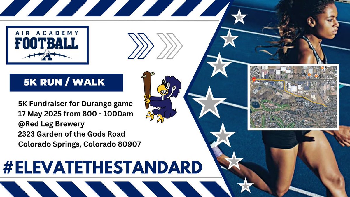 Join us for some fresh air and a stroll through Garden of the Gods! If you're free May 17, sign up for our 5K fundraiser! 

Go to KadetsFootball.com "Events" to register and keep your eye out for a confirmation email with more details.

#KadetsFootball #ElevateTheStandard
