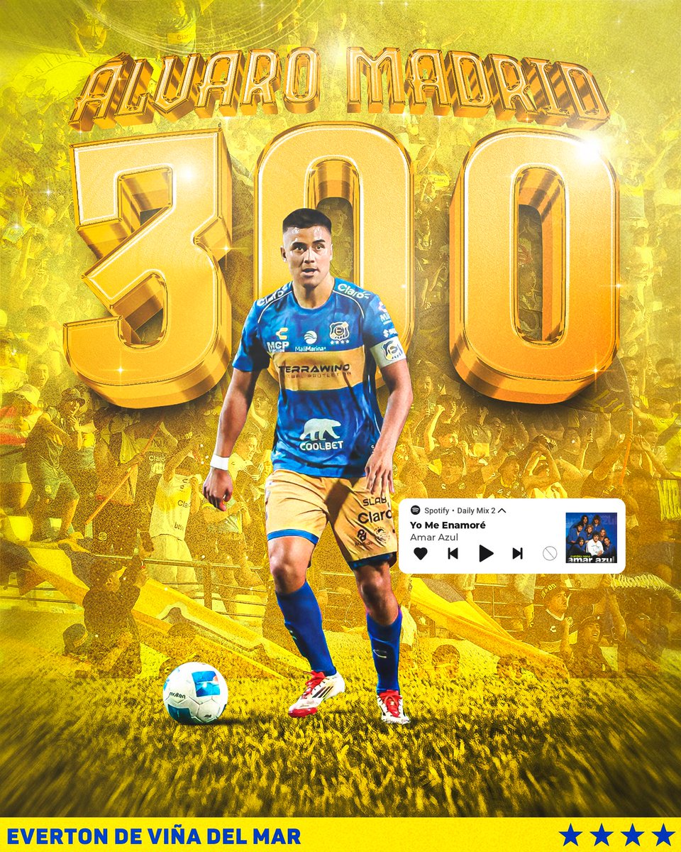 evertonsadp's tweet image. 💙 ¡𝟯𝟬𝟬 𝗽𝗮𝗿𝘁𝗶𝗱𝗼𝘀 𝗰𝗼𝗻 𝗲𝗹 𝗰𝗼𝗿𝗮𝘇𝗼́𝗻 𝗲𝗻 𝗹𝗮 𝗰𝗮𝗻𝗰𝗵𝗮! 💛

Hoy no es un día cualquiera. Hoy celebramos la 𝗲𝗻𝘁𝗿𝗲𝗴𝗮 𝗶𝗻𝗰𝗮𝗻𝘀𝗮𝗯𝗹𝗲 de un jugador que se ganó el cariño de la hinchada y de sus pares con 𝗲𝘀𝗳𝘂𝗲𝗿𝘇𝗼, 𝗵𝘂𝗺𝗶𝗹𝗱𝗮𝗱 𝘆…