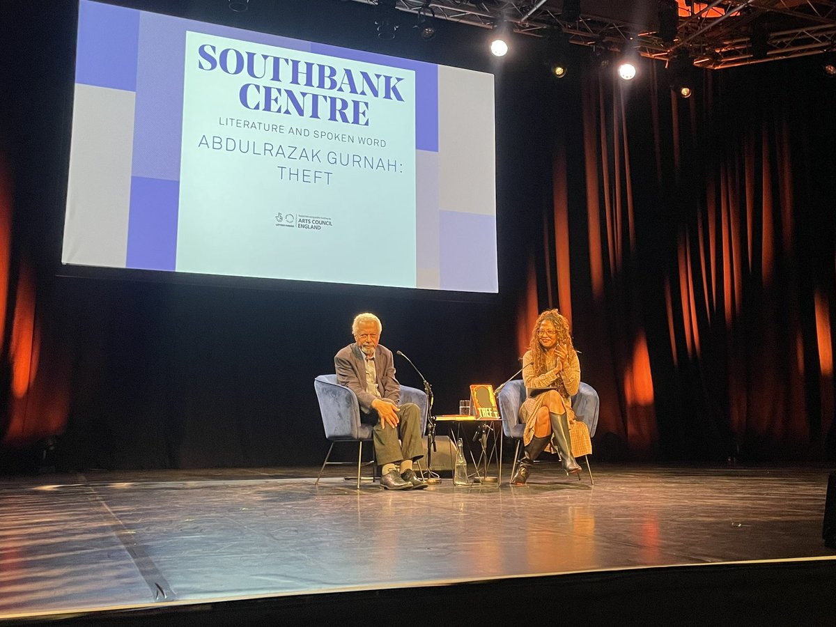 Ida Hadjivayanis (@idahadjivayanis) on Twitter photo Abdulrazak Gurnah telling the audience at the Purcell Room they can learn Swahili at <a href="/SOAS/">SOAS University of London</a> with me and how pleased he is about the Swahili translation of Theft made my evening! <a href="/MkukiNaNyota/">Mkuki na Nyota</a> Abdulrazak Gurnah telling the audience at the Purcell Room they can learn Swahili at <a href="/SOAS/">SOAS University of London</a> with me and how pleased he is about the Swahili translation of Theft made my evening! <a href="/MkukiNaNyota/">Mkuki na Nyota</a>