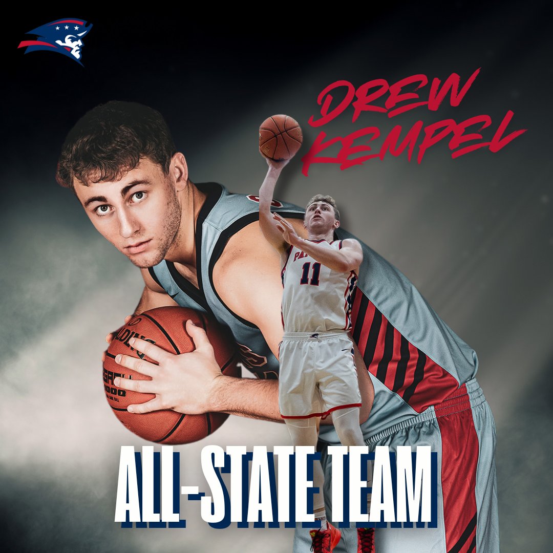 🤩Congratulations to Drew Kempel who has received North Dakota Division AA All-State honors! 🏀 The teams are selected by the North Dakota Associated Press Sportscasters and Sportswriters Association. Drew was selected for the second team.

#EliteMindset #rollpats