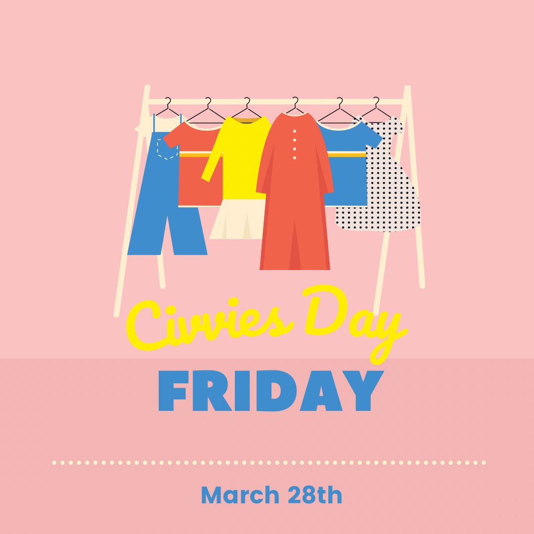 Tomorrow is a civvies day Titans!! Enjoy