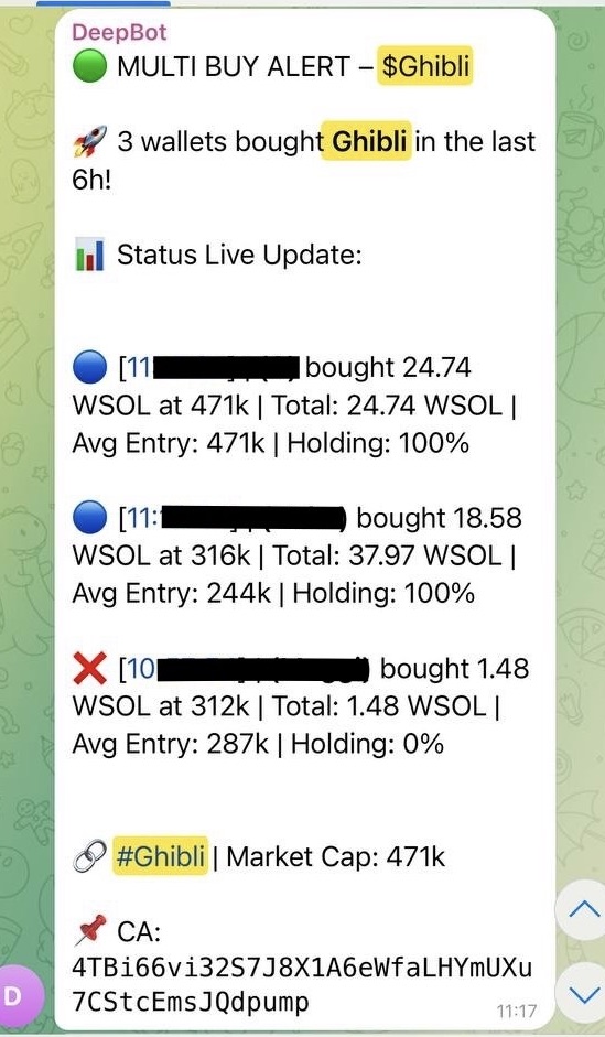 10X100X1000Meme's tweet image. I just found my new favorite tool @DeepBot_Sol  is your ace!  Tracks multiple crypto wallets, alerts you live on buys &amp;amp; sells!  Set your targets &amp;amp; spy on whales for pumps!  
#DeepBot #CryptoTool