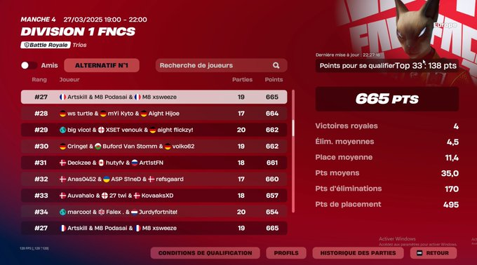 Qualifié DIV 1 Finals yeaahhhhh w/<a href="/PodaSaiFN/">M8 Podasai</a> <a href="/ArtskillFN/">Artskill</a>  🦆

#M8WIN