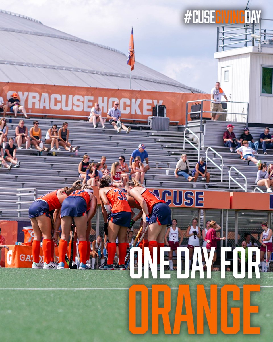 CuseFH's tweet image. Forever Orange.
Help support Syracuse field hockey during #CuseGivingDay. Any gift, big or small, helps leave an impact on our program to help leave the jersey in a better place.
Visit tinyurl.com/ydtc3ux7 to make your impact on our program!
#lygc x #CuseGivingDay