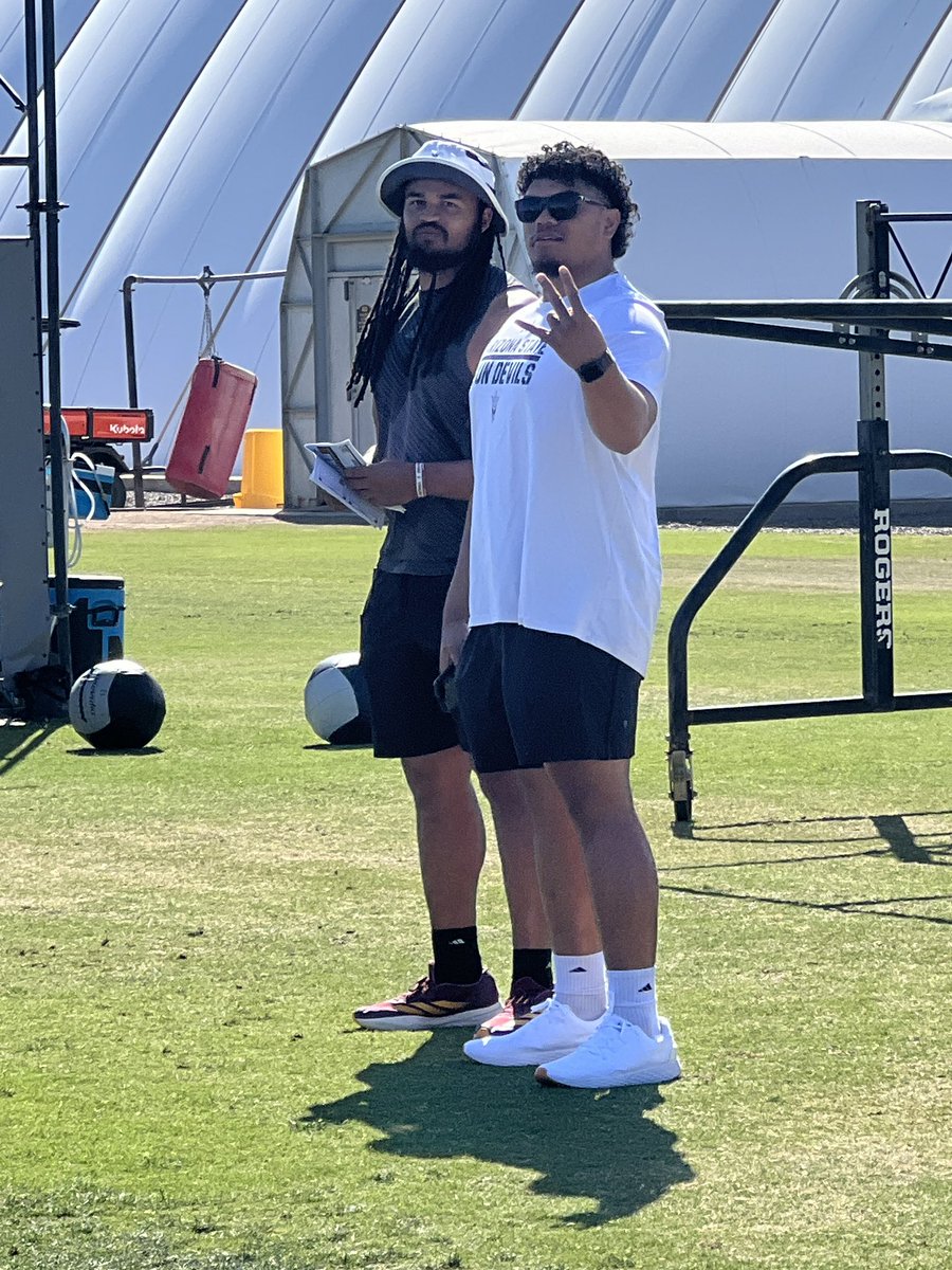 Leif Fautanu, the leader of ASU’s Big 12 Championship offensive line, is here supporting his former teammates.

Could see him get drafted next month. 

<a href="/FOX10Phoenix/">FOX 10 Phoenix</a> <a href="/FautanuLeif/">Leif Fautanu</a>