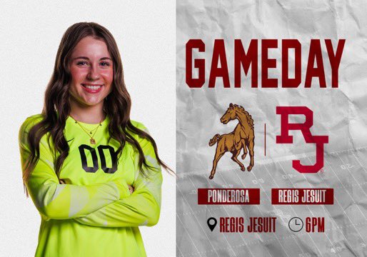 Ponderosa High School Athletic Department (@phsmustangsath) on Twitter photo 🚨⚽️GameDay!!!⚽️🚨
🆚Regis Jesuit
⏰ Varsity: 6:00pm
📍Regis Jesuit
#wearepondo <a href="/phsmustangs/">Ponderosa Mustangs</a> <a href="/PondoStangGang/">Pondo Stang Gang</a> @ponderosagirlssoccer 🚨⚽️GameDay!!!⚽️🚨
🆚Regis Jesuit
⏰ Varsity: 6:00pm
📍Regis Jesuit
#wearepondo <a href="/phsmustangs/">Ponderosa Mustangs</a> <a href="/PondoStangGang/">Pondo Stang Gang</a> @ponderosagirlssoccer