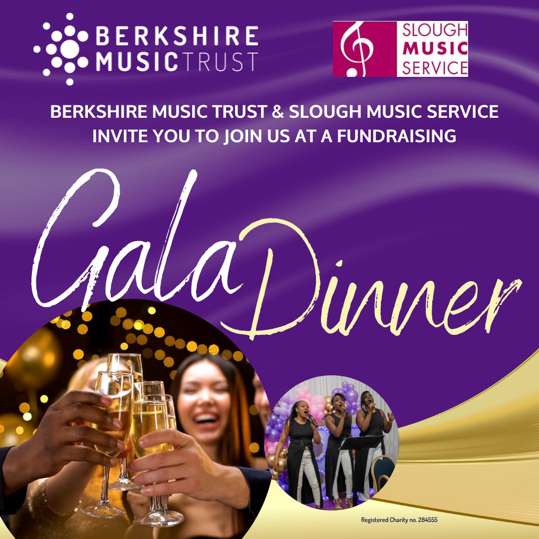 ✨ LIMITED TIME TICKET OFFER ✨ Join us for our Gala Dinner in support of Berkshire Music Trust and <a href="/SloughMusic/">Slough Music Service</a> on Saturday 10th May 2025 at Coppid Beech Hotel! Enjoy live music, delicious food and more from 7pm! Book now at: bookwhen.com/bmtsmsfundrais… #LimitedOffer #GalaDinner