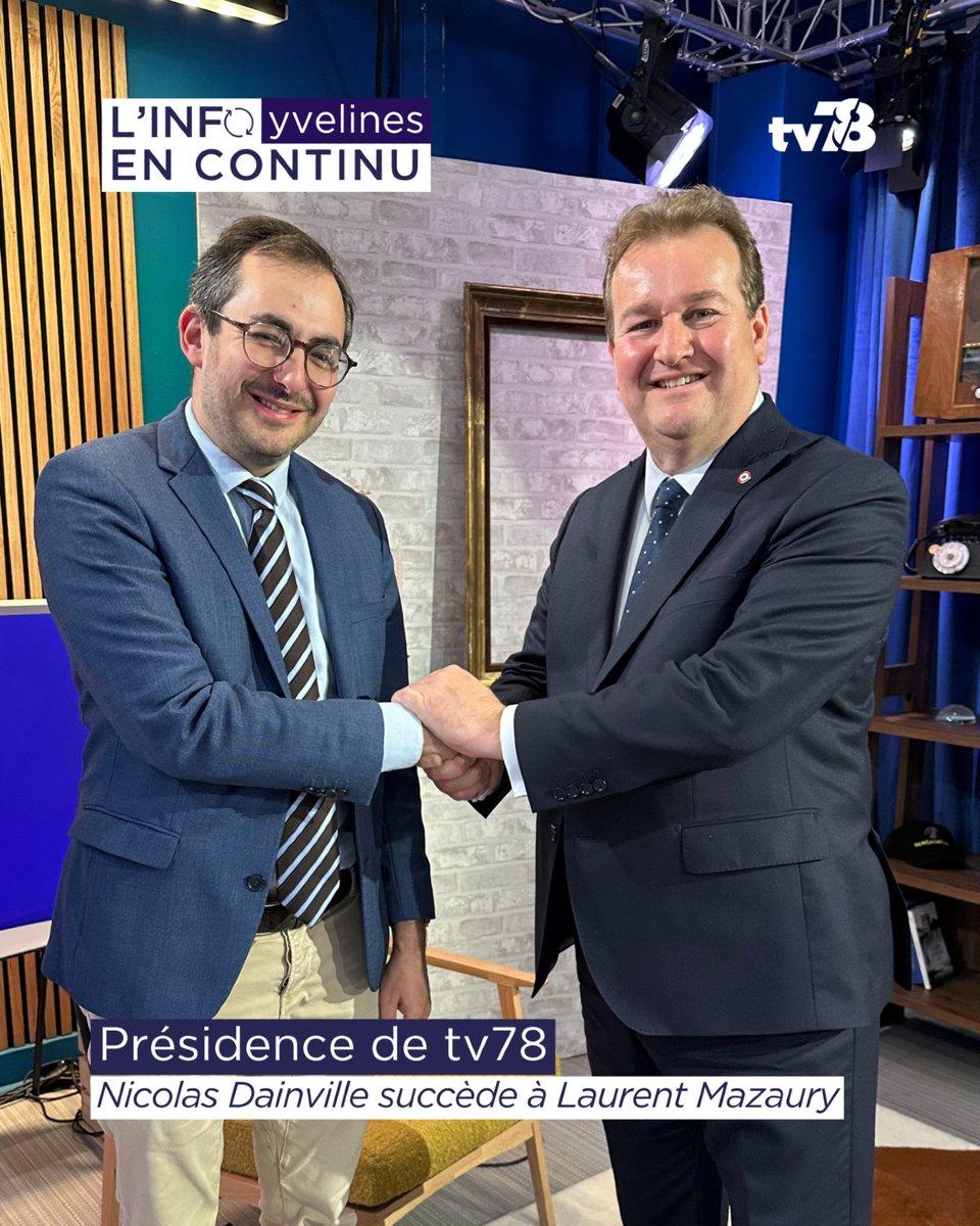 tv78 (@tv78_yvelines) on Twitter photo đïž Nicolas Dainville devient le nouveau prĂ©sident de tv78, succĂ©dant Ă Laurent Mazaury, dĂ©putĂ© des Yvelines.
Au programme : numérique renforcé, présence sur le terrain, ...
<a href="/LaurentMazaury/">Mazaury Laurent</a>Â <a href="/NDainville/">Nicolas Dainville</a>Â
đ tv78.com/nicolas-dainviâŠ
#Yvelines #MĂ©diasLocaux #Info78 đïž Nicolas Dainville devient le nouveau prĂ©sident de tv78, succĂ©dant Ă Laurent Mazaury, dĂ©putĂ© des Yvelines.
Au programme : numérique renforcé, présence sur le terrain, ...
<a href="/LaurentMazaury/">Mazaury Laurent</a>Â <a href="/NDainville/">Nicolas Dainville</a>Â
đ tv78.com/nicolas-dainviâŠ
#Yvelines #MédiasLocaux #Info78