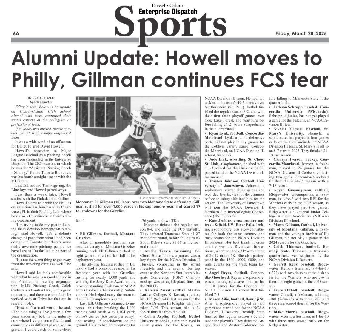 Cool article in this week’s ED featuring some current and Saints alumni! Go grab a copy! ⚾️