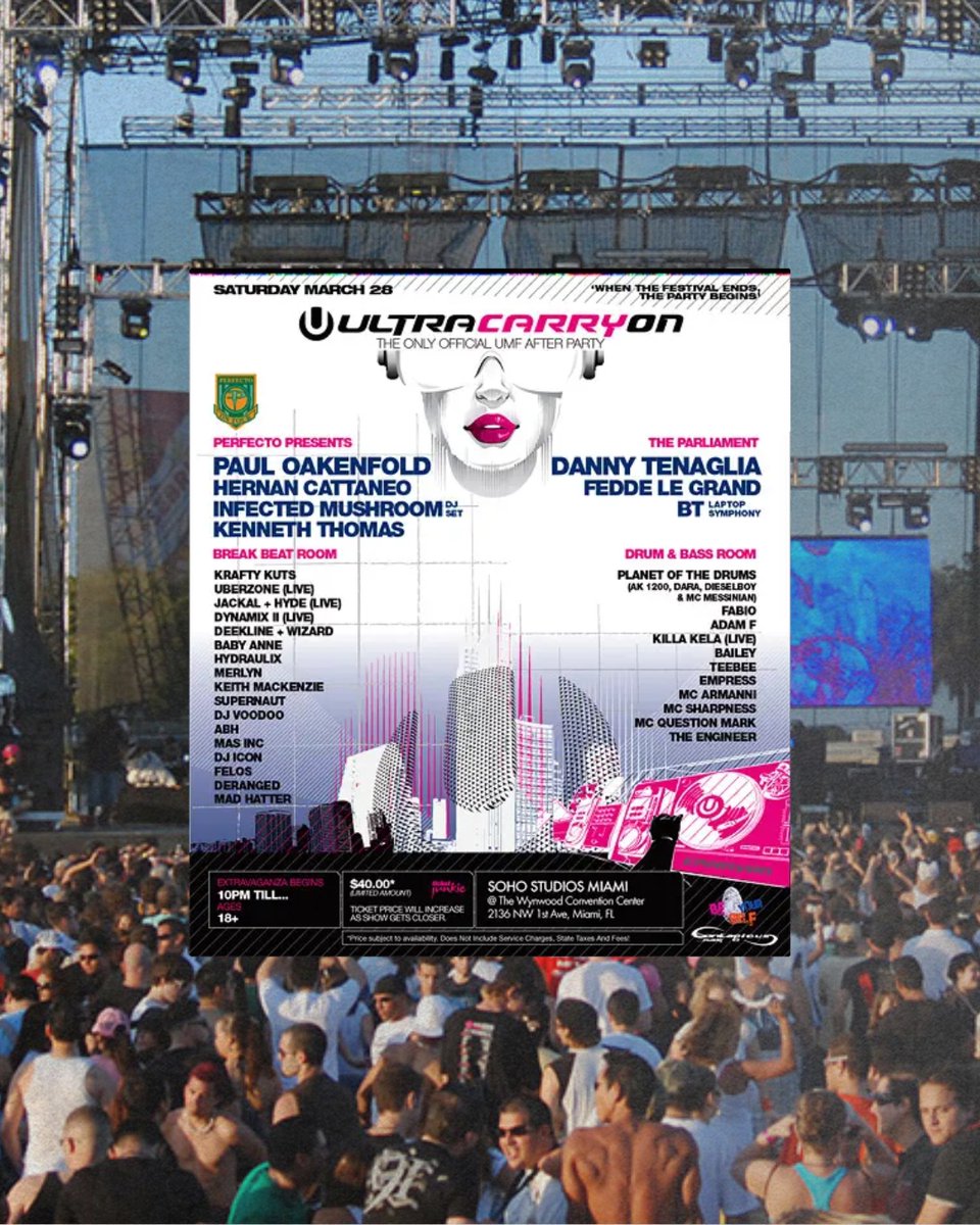 Miami Winter Music Conference is celebrating its 35th anniversary, so we're taking a look back💿

Paul Oakenfold has been a regular at the conference and festival, playing the Ultra main stage in 2001 and A State of Trance stage in 2018.

Dive into some highlights⬇️