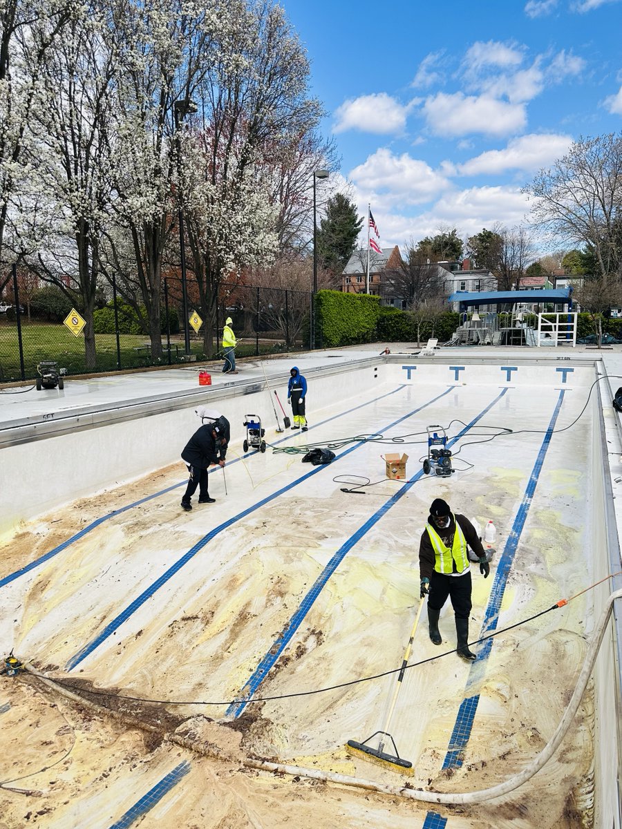DCDGS's tweet photo. Our Facilities Team has been diving deep to clean & prep our pools for this summer as part of Spring-Summer Pool Readiness Operations! We’re getting every outdoor pool ready for fun!
Check out some of the action at Volta pool!🏊
Stay tuned, DC! #PoolReadiness #DGSAtWork https://t.co/haa4xMAqvf