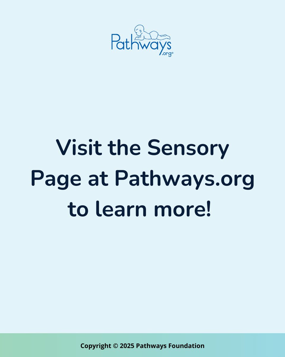 How does your little one take in the world? Through sensory integration! 🧠 This process helps the brain organize info from eight senses to understand and respond to their surroundings. Learn more with the Sensory development page: pathways.org/topics-of-deve… #Sensory #baby