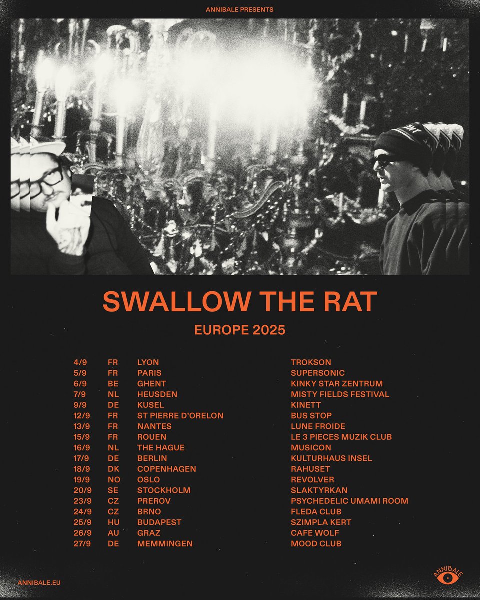 swallowtherat's tweet photo. EU tour dates for Sep. See you soon! https://t.co/fsI0MRlW2D