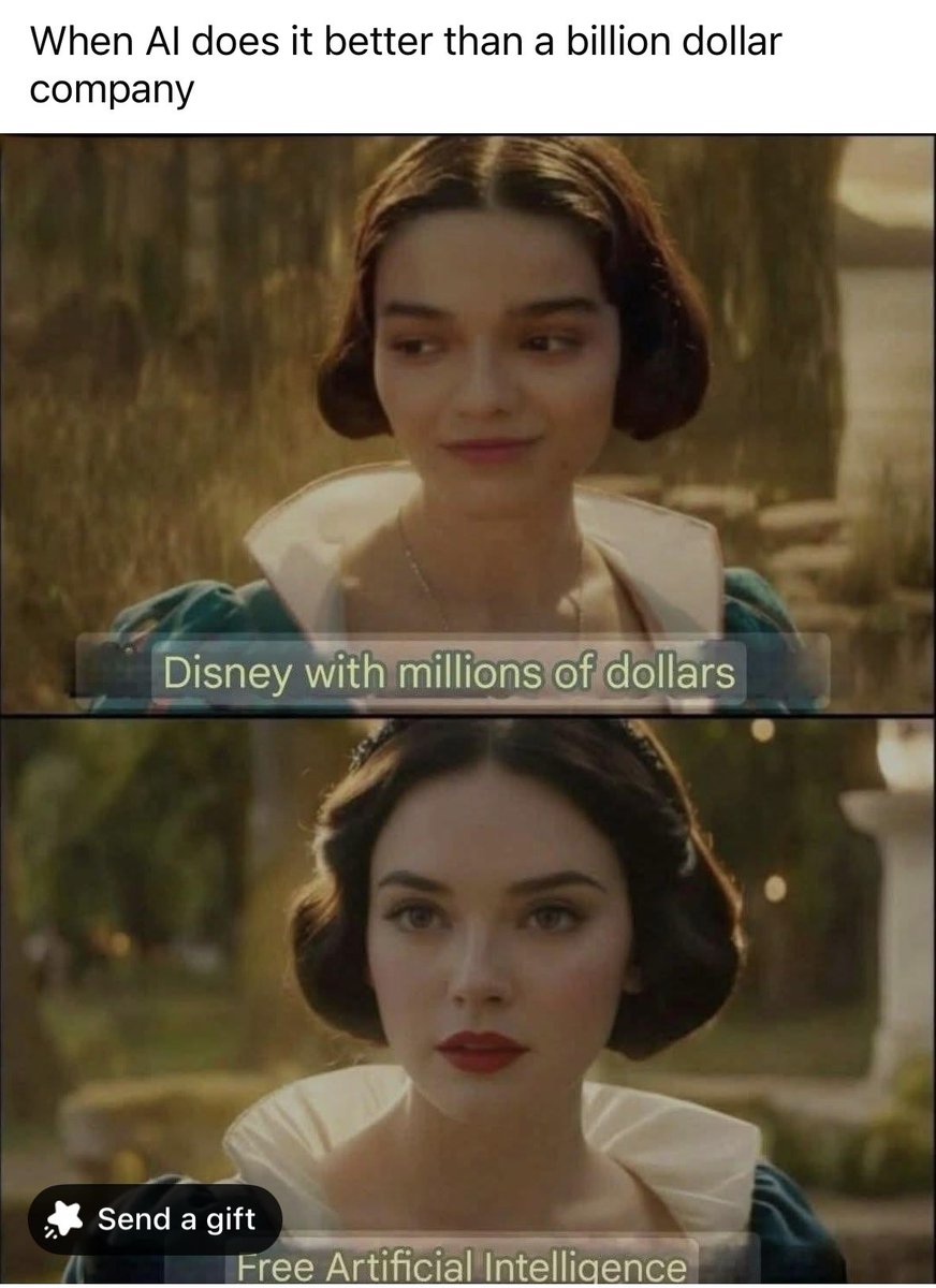 Best comment: 

`I don’t understand why she chose to portray a character she so clearly dislikes. If you want to tell a different story tell it, but don’t ruin a classic in the process’. Snow White IS &amp; never was dark skinned. Famous line being `Her skin as white as snow’!!!